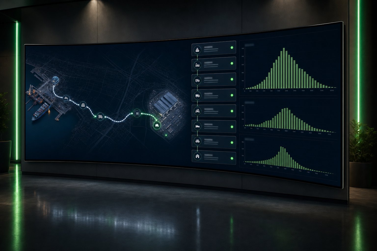 RK Innovation Center customer-facing operational dashboard showing real-time supply chain visibility